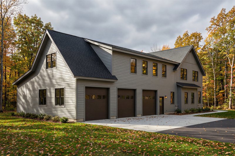 House Blueprint - Exterior - Rear Elevation for Craftsman House Plan #1084-3 - 3 bed, 3.5 bath