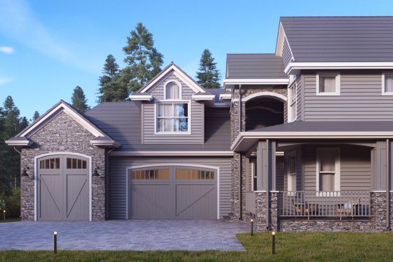 Exterior - Front Elevation 3 for Traditional House Plan #1066-19 - 5 bed, 4.5 bath