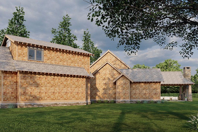 Dream House Plan - Exterior - Rear Elevation 3 for Craftsman House Plan #17-2480 - 5 bed, 4 bath