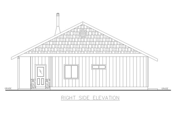 Exterior - Other Elevation 1 for Country House Plan #117-991 - 3 bed, 2 bath
