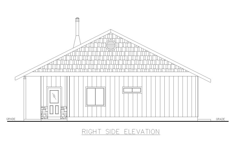 Dream House Plan - Exterior - Other Elevation 1 for Country House Plan #117-991 - 3 bed, 2 bath