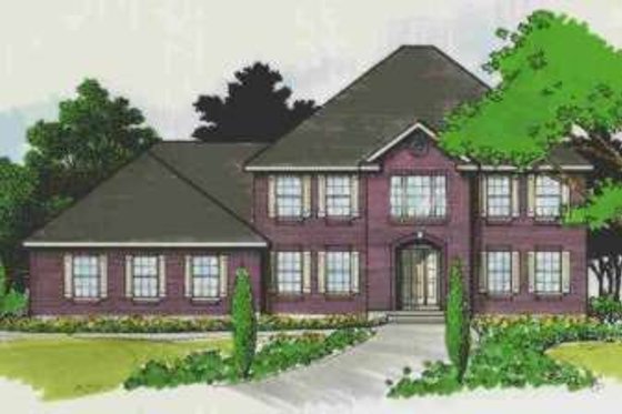 Exterior - Front Elevation for Southern House Plan #308-154 - 6 bed, 2.5 bath