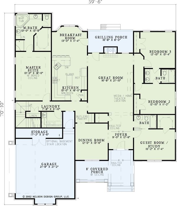 Dream House Plan - Traditional Floor Plan - Main Floor Plan #17-520