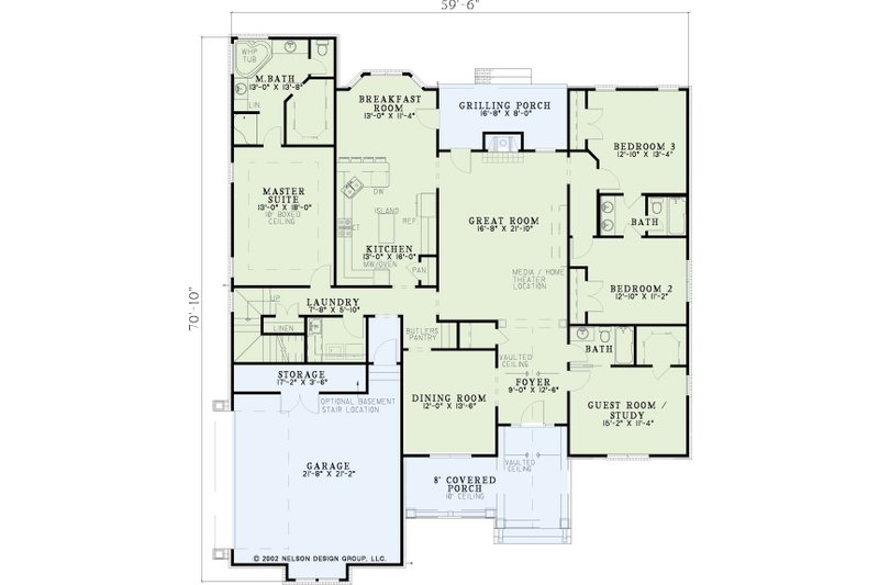 Dream House Plan - Floor Plan - Main Floor for Traditional House Plan #17-520 - 5 bed, 4 bath