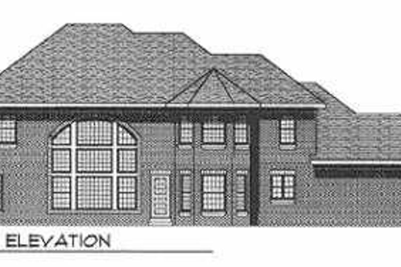 Dream House Plan - Exterior - Rear Elevation for Traditional House Plan #70-541 - 3 bed, 4 bath
