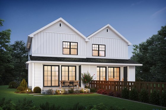 Exterior - Rear Elevation for Farmhouse House Plan #48-1106 - 3 bed, 2.5 bath