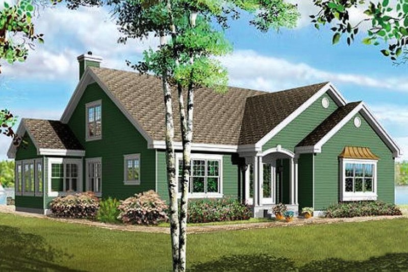 Home Plan - Traditional Exterior - Front Elevation Plan #23-716