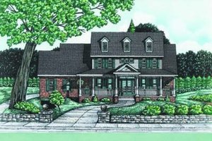 Colonial Exterior - Front Elevation Plan #20-880
