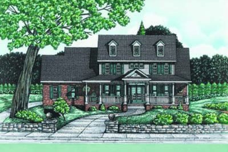 Home Plan - Colonial Exterior - Front Elevation Plan #20-880