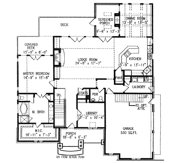 Home Plan - Cottage Floor Plan - Main Floor Plan #54-137