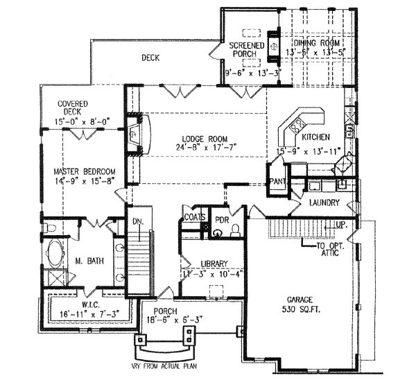Dream House Plan - Cottage Floor Plan - Main Floor Plan #54-137