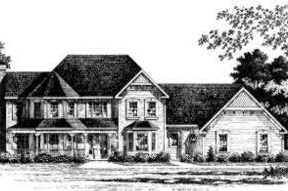 Exterior - Front Elevation for Victorian House Plan #328-143 - 3 bed, 2.5 bath