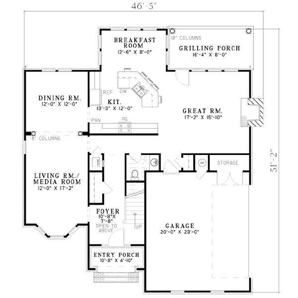 European Style House Plan - 3 Beds 2.5 Baths 2435 Sq/Ft Plan #17-542 ...