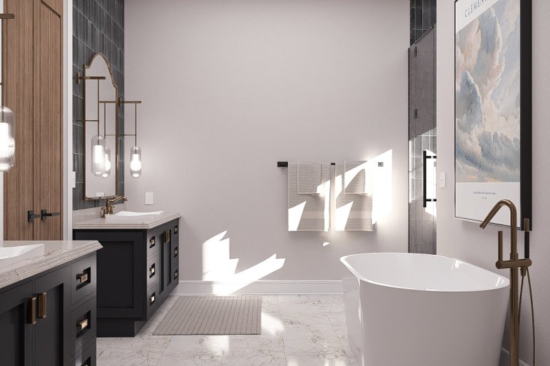 House Blueprint - Interior - Master Bathroom for Cottage House Plan #455-746 - 4 bed, 2.5 bath