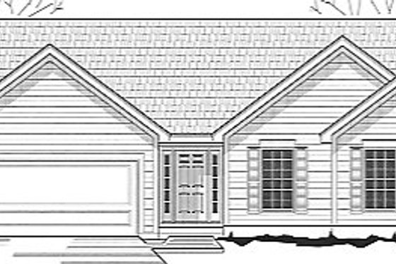 Exterior - Front Elevation for Traditional House Plan #67-666 - 3 bed, 2 bath