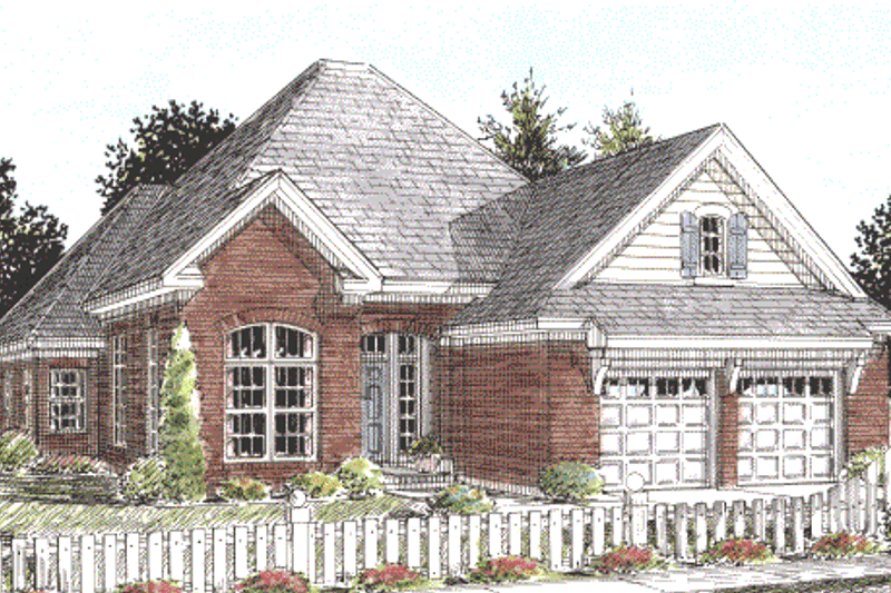 Dream House Plan - Exterior - Front Elevation 3 for Traditional House Plan #20-1418 - 3 bed, 2 bath