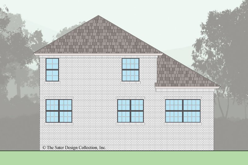 House Blueprint - Exterior - Rear Elevation for Traditional House Plan #930-498 - 4 bed, 3 bath