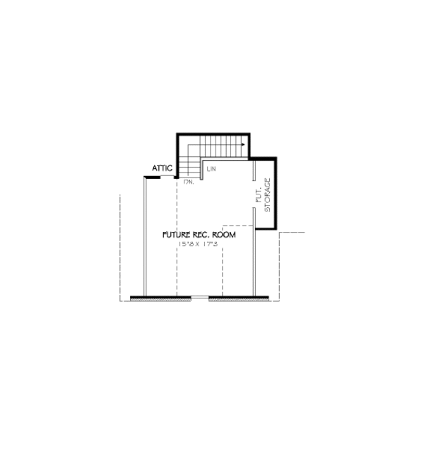 Traditional Floor Plan - Upper Floor Plan #424-313