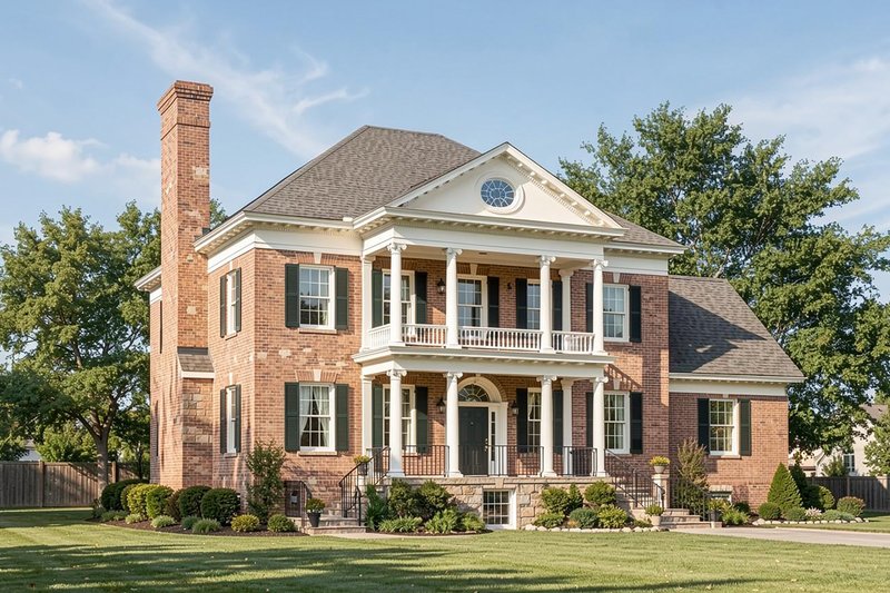 Home Plan - Exterior - Front Elevation 2 for Classical House Plan #137-308 - 5 bed, 4 bath