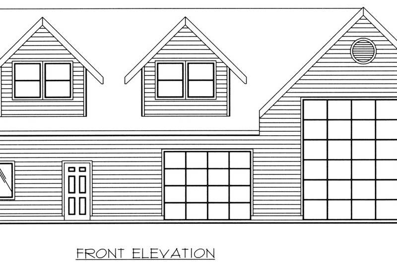 Dream House Plan - Exterior - Front Elevation 3 for Traditional House Plan #117-482, 1 bath