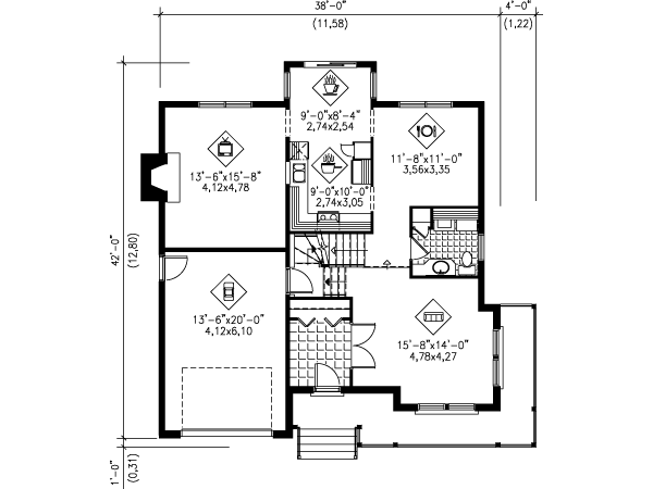 Dream House Plan - European Floor Plan - Main Floor Plan #25-4174