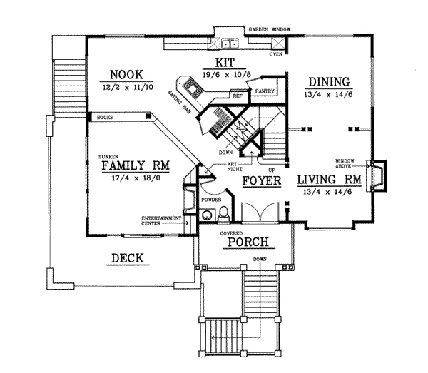 Traditional Floor Plan - Main Floor Plan #101-207