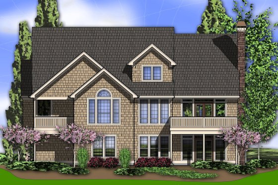 Rear View - 2800 square foot Craftsman home