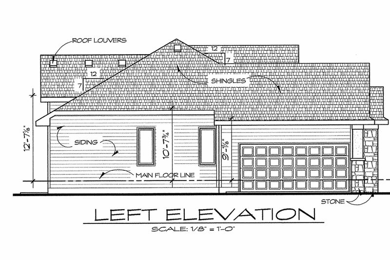 Dream House Plan - Exterior - Other Elevation for Traditional House Plan #20-2097 - 3 bed, 2 bath