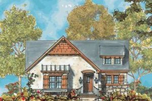 House Blueprint - Cottage Exterior - Front Elevation Plan #20-1696