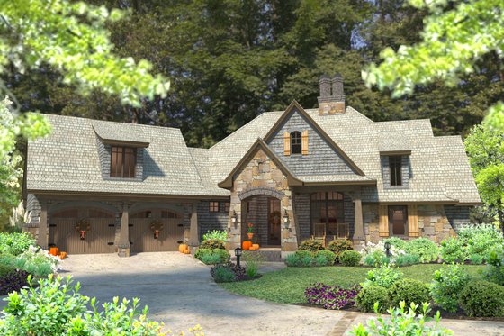 Lodge Craftsman house - 2500 square feet houseplans #120-184