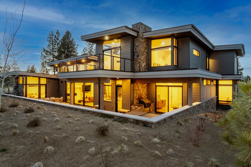 House Blueprint - Exterior - Rear Elevation for Modern House Plan #892-41 - 6 bed, 5.5 bath