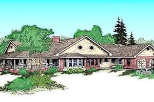 Ranch Exterior - Front Elevation Plan #60-221