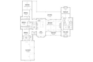 Floor Plan - Main Floor for Country House Plan #1096-18 - 4 bed, 4.5 bath