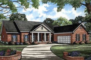 Southern Exterior - Front Elevation Plan #17-120