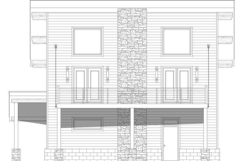 Home Plan - Exterior - Other Elevation 1 for Southern House Plan #932-789 - 4 bed, 2 bath