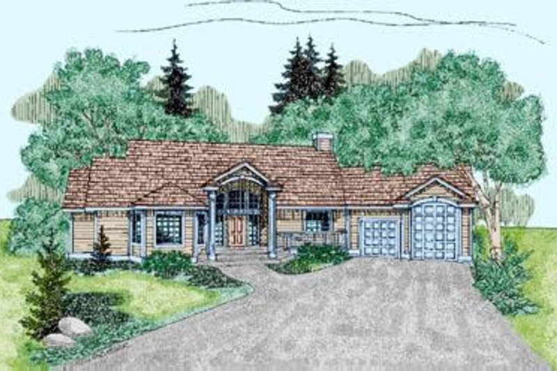 Architectural House Design - Traditional Exterior - Front Elevation Plan #60-232