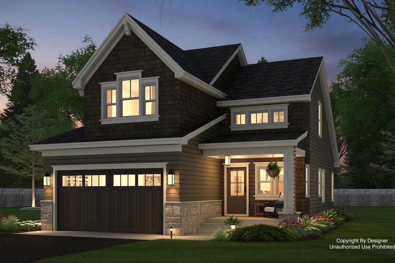 House Blueprint - Bungalow Exterior - Front Elevation Plan #51-1510