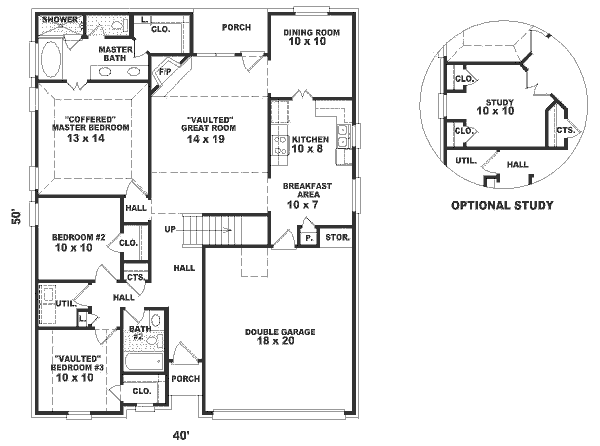 Southern Floor Plan - Main Floor Plan #81-237