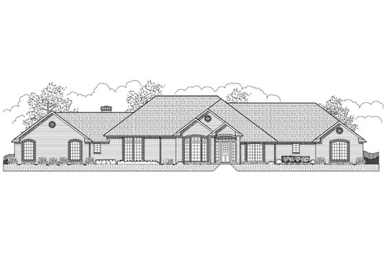 Exterior - Front Elevation for Traditional House Plan #65-137 - 4 bed, 3 bath
