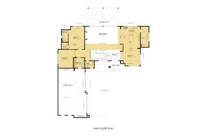 Floor Plan - Main Floor for Contemporary House Plan #1066-289 - 4 bed, 4.5 bath