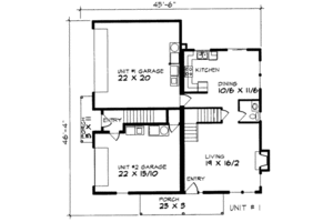 Floor Plan - Main Floor for Traditional House Plan #303-375 - 3 bed, 2.5 bath