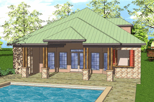 Southern Exterior - Front Elevation Plan #8-281