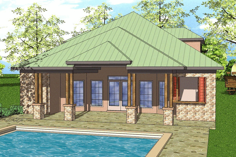 Home Plan - Southern Exterior - Front Elevation Plan #8-281
