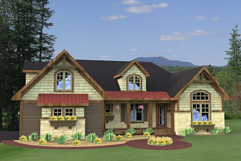 Dream House Plan - Craftsman Exterior - Front Elevation Plan #51-511