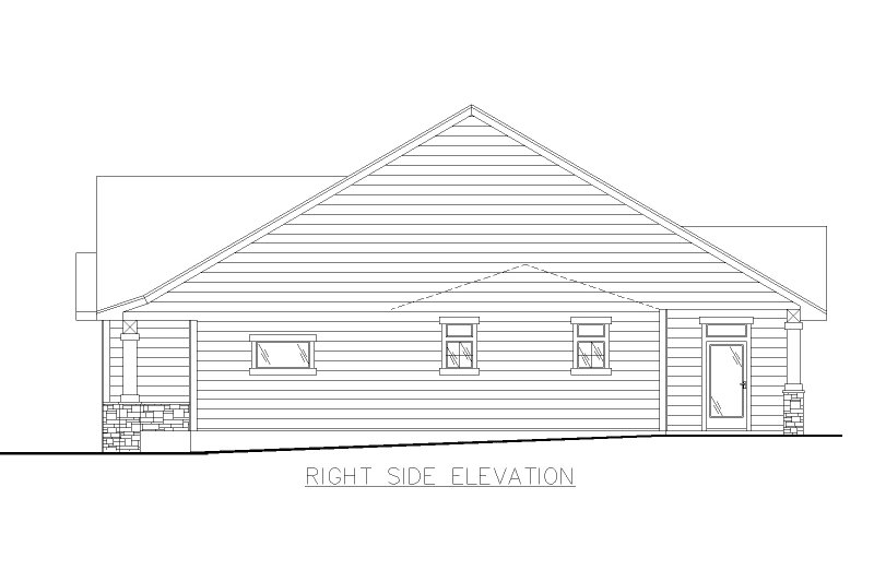 Home Plan - Exterior - Other Elevation 1 for Traditional House Plan #117-1065 - 4 bed, 2 bath