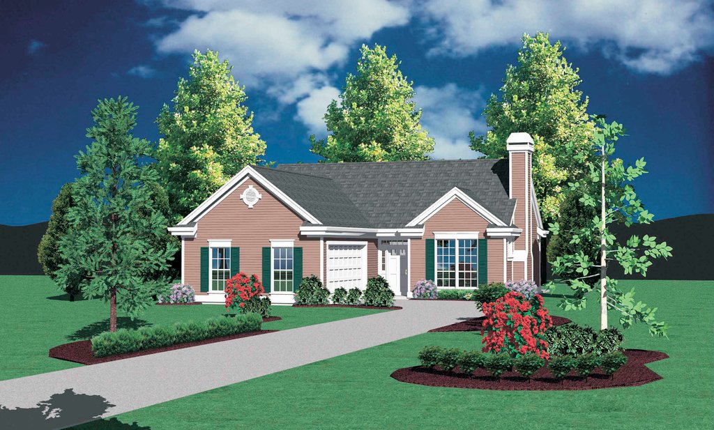 Cottage Style House Plan - 3 Beds 2 Baths 1292 Sq/Ft Plan #48-587