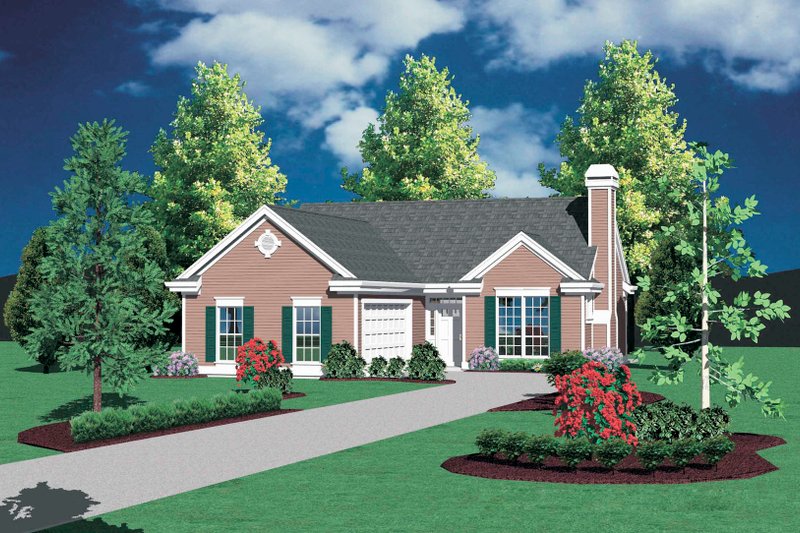 Architectural House Design - Cottage Exterior - Front Elevation Plan #48-587