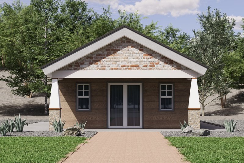 House Blueprint - Exterior - Front Elevation 5 for Craftsman House Plan #1106-113, 1 bath