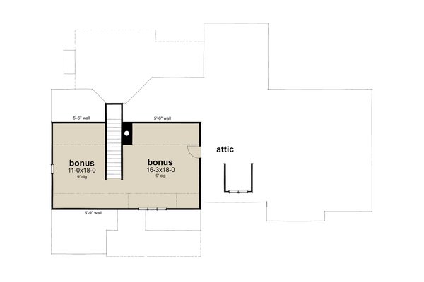 Farmhouse Floor Plan - Upper Floor Plan #120-281