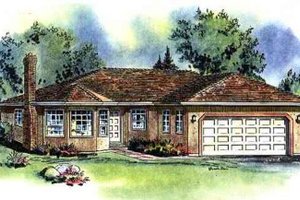 Ranch Exterior - Front Elevation Plan #18-107